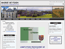 Tablet Screenshot of mairiedefixin.fr